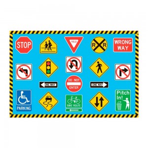 Fun Rugs Traffic Signs Kids' Rug, Blue   550893867